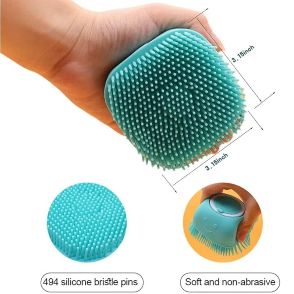 Pet- Dog Bath Silicone Scrubber - Blue